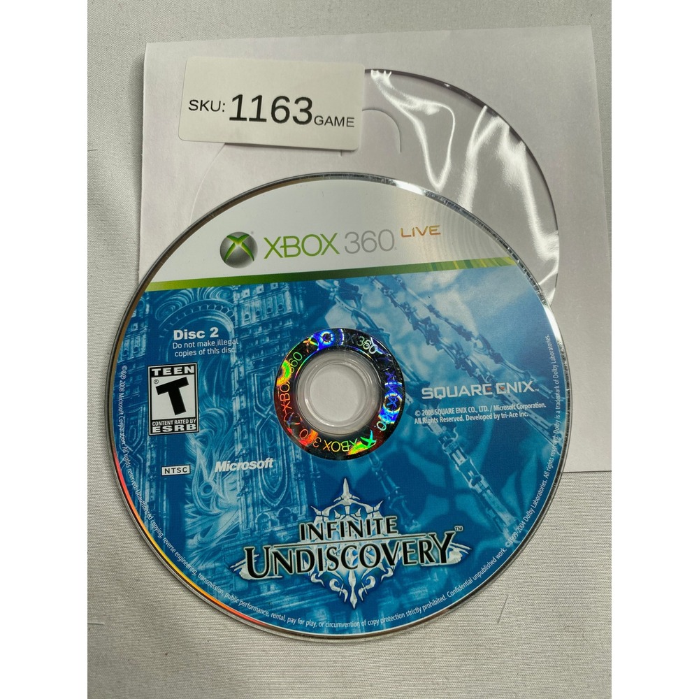 Infinite Undiscovery Xbox 360 Disc 2 Only